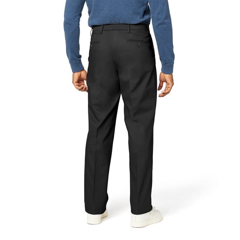 DockersÂ® Men's Relaxed Fit Signature Khaki Lux Cotton Stretch Pants, Black, 42W x 30L - Image 2
